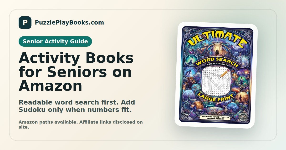 Activity Books for Seniors on Amazon: Large-Print Picks
