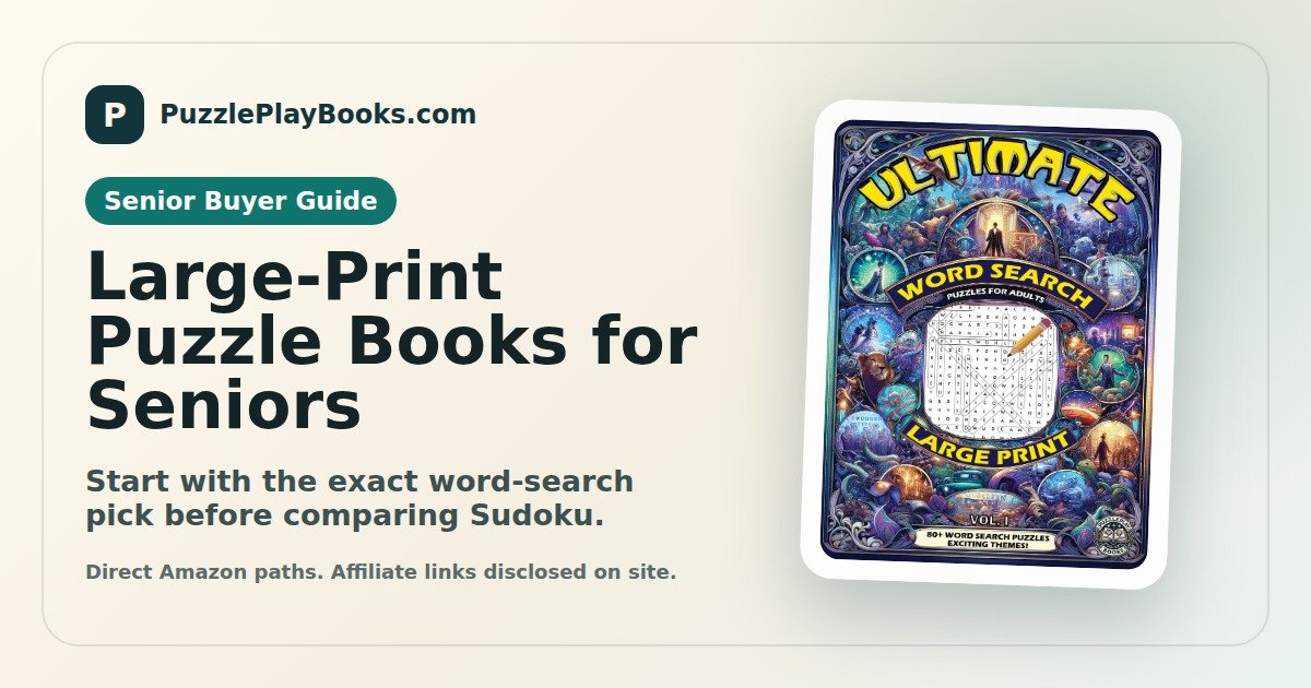 Large-Print Puzzle Books for Seniors on Amazon