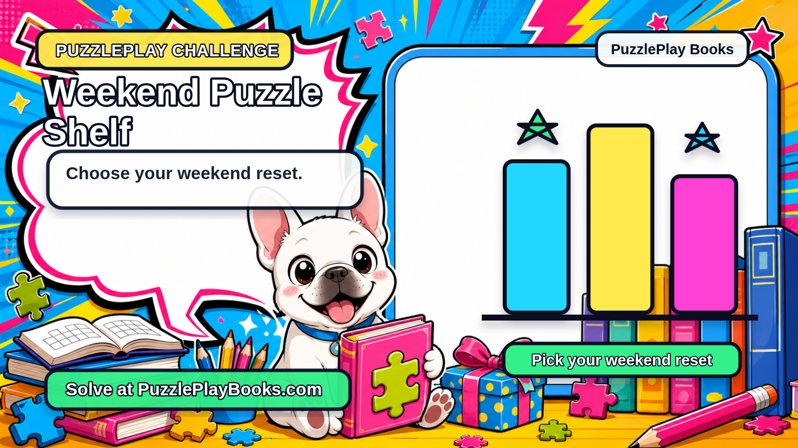 Weekend Puzzle Shelf card