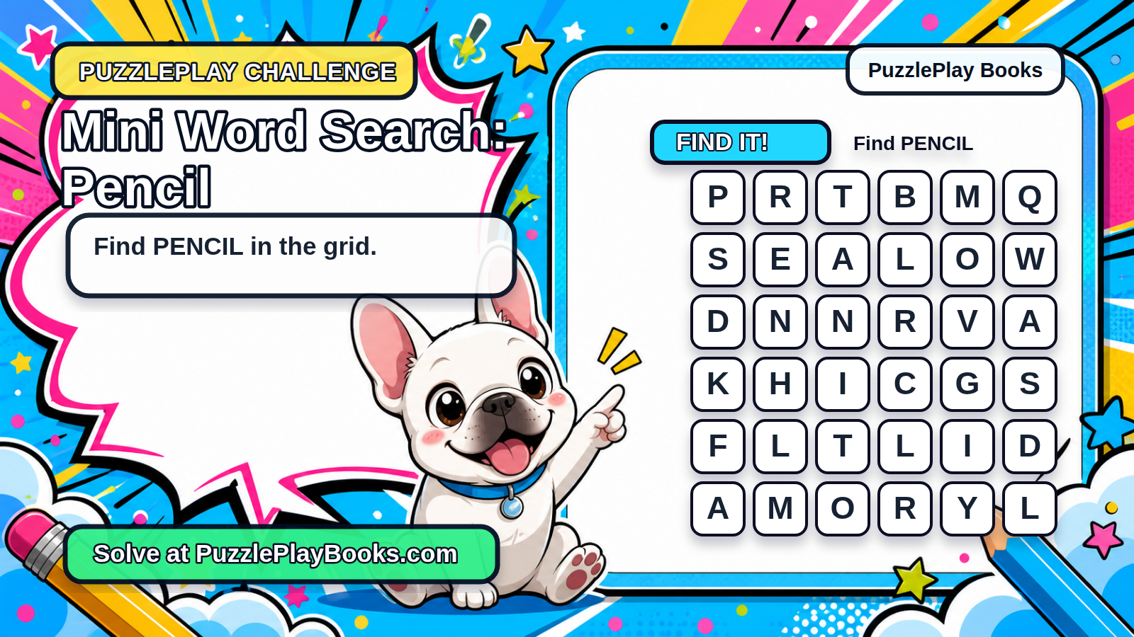 Mini Word Search: Pencil card