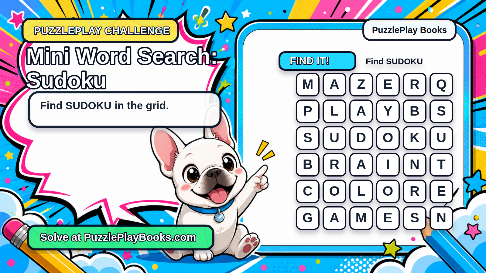 Mini Word Search: Sudoku card